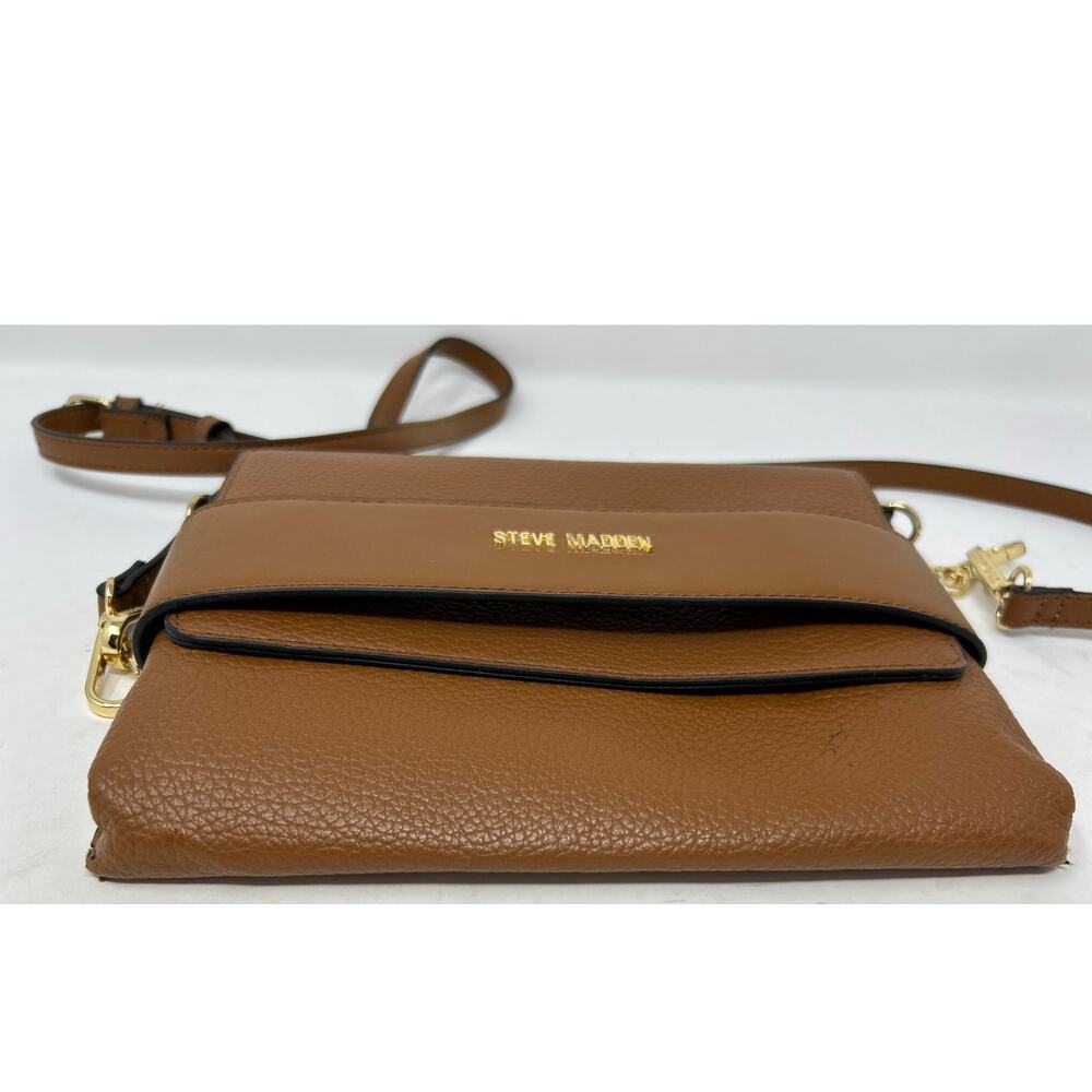 Steve Madden Women's Light Brown Crossbody Purse Adjustable Strap - Picture 5 of 10